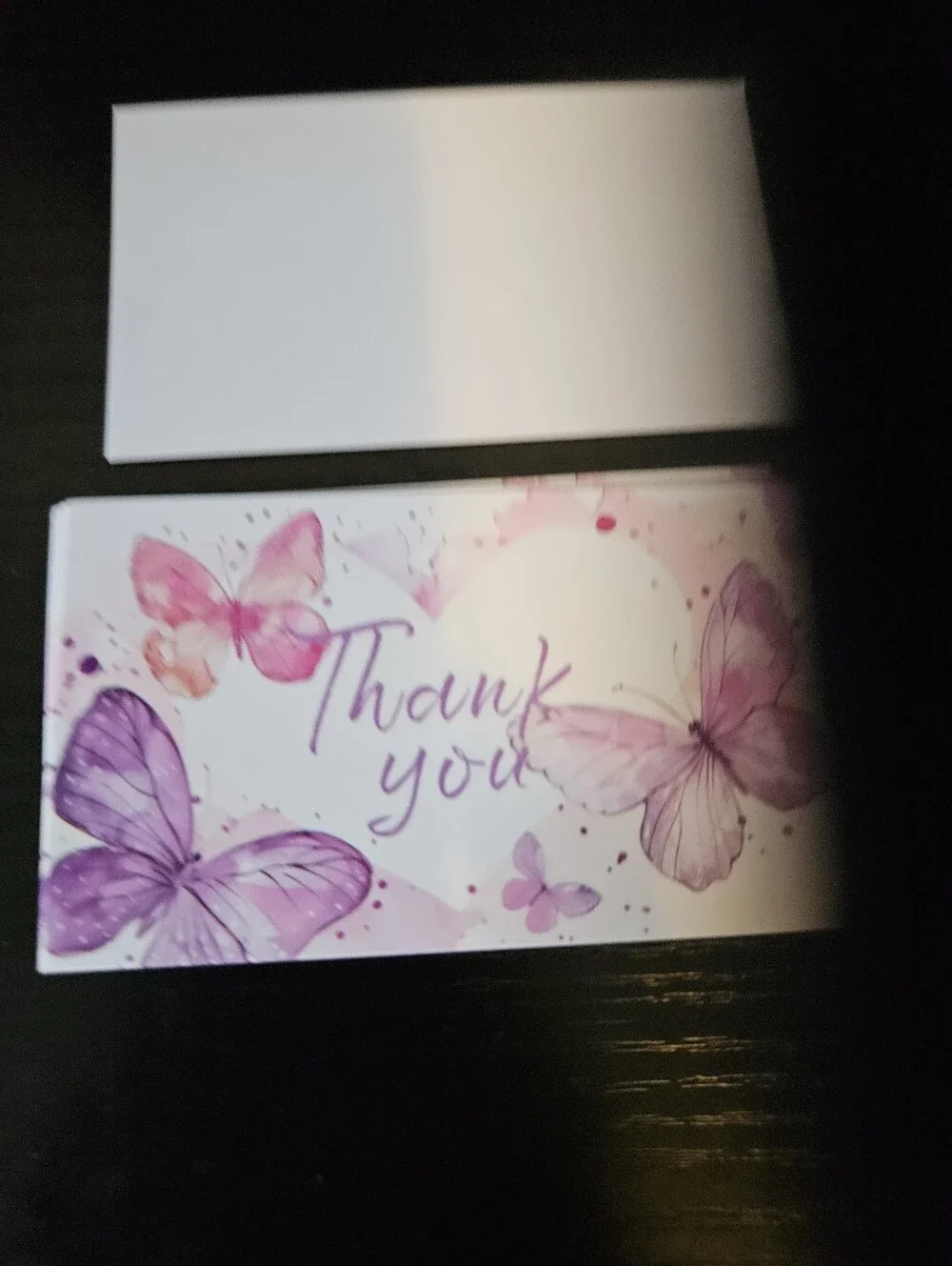 Butterfly 'Thank You' Note Cards - Pink & Purple
